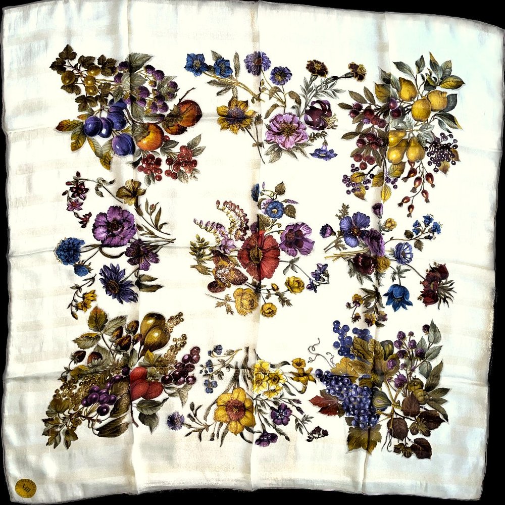 Mantero silk 100% floral scarf